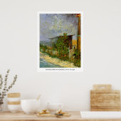 Montmartre Path met zonnebloemen van Van Gogh. Poster (Keuken)
