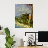 Montmartre Path met zonnebloemen van Van Gogh. Poster (Thuiskantoor)