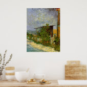 Montmartre Path met zonnebloemen van Van Gogh. Poster (Keuken)