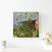 Montmartre Path met zonnebloemen van Van Gogh. Vierkante Klok (Huis)