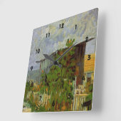 Montmartre Path met zonnebloemen van Van Gogh. Vierkante Klok (Hoek)