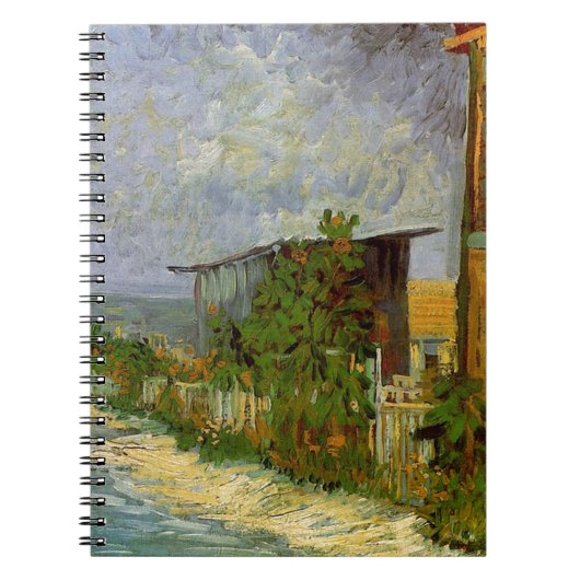 Montmartre Path with Sunflowers by Van Gogh. Notitieboek (Voorkant)