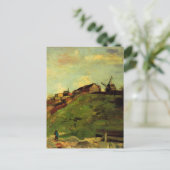 Montmartre: Quarry, de Mills van Vincent van Gogh Briefkaart (Staand voorkant)