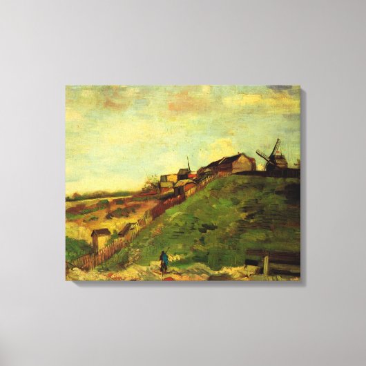 Montmartre: Quarry, de Mills van Vincent van Gogh Canvas Afdruk (Voorkant)