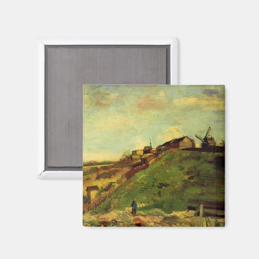 Montmartre: Quarry, de Mills van Vincent van Gogh Magneet (Voorkant / Achterkant)