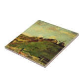 Montmartre: Quarry, de Mills van Vincent van Gogh Tegeltje (Zijkant)