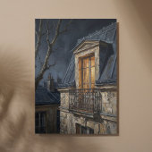 Montmartre Solitary Window Art Canvas Afdruk