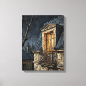 Montmartre Solitary Window Art Canvas Afdruk (Voorkant)