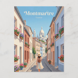 Montmartre Straten Frankrijk Briefkaart