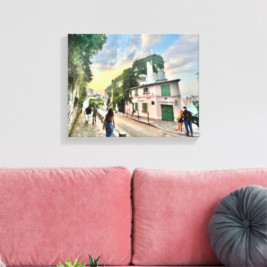 Montmartre Sunset Canvas Afdrukken (Insitu (Woonkamer))