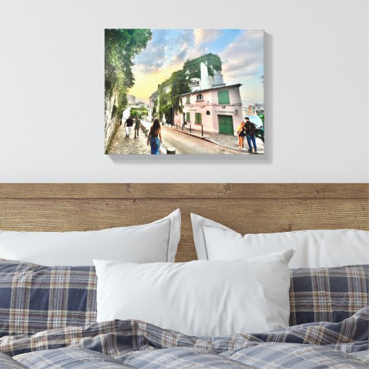 Montmartre Sunset Canvas Afdrukken (Insitu (Slaapkamer))
