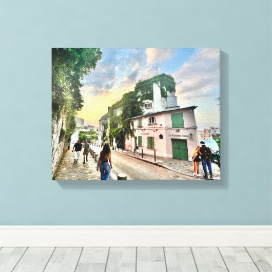 Montmartre Sunset Canvas Afdrukken (Insitu (Houten vloer))