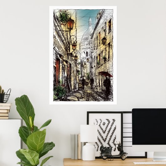 Montmartre XI Poster (Thuiskantoor)