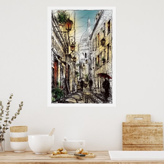 Montmartre XI Poster (Keuken)