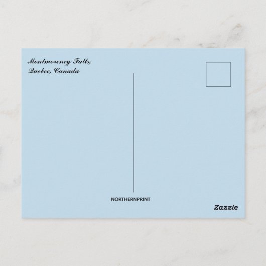 Montmorency Falls Quebec Canada Briefkaart (Achterkant)