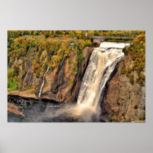 Montmorency Herfsten Canada gestileerd Poster