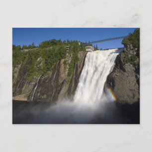 Montmorency-watervallen bij Quebec City. Briefkaart