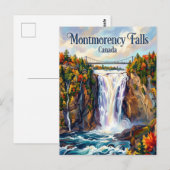 Montmorency-watervallen Canada Briefkaart (Voorkant / Achterkant)