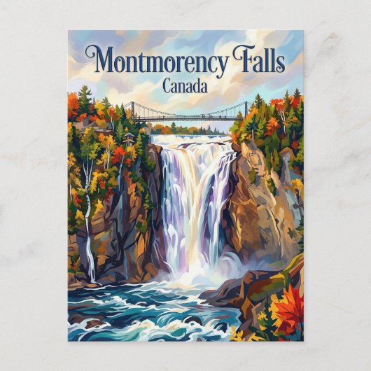 Montmorency-watervallen Canada Briefkaart (Voorkant)
