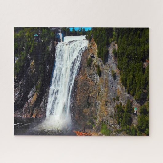 Montmorency-watervallen in Jigsaw, Québec. Legpuzzel (Horizontaal)