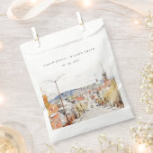 Montpelier City Scape Vermont Waterverf bruiloft Bedankzakje (Geknipt)
