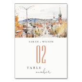 Montpelier City Scape Vermont Waterverf bruiloft Kaart (Voorkant)