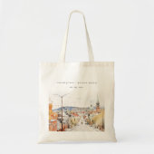 Montpelier City Scape Vermont Waterverf bruiloft Tote Bag (Voorkant)