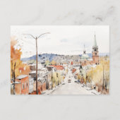 Montpelier City Scape Vermont Wedding Details Informatiekaartje (Achterkant)