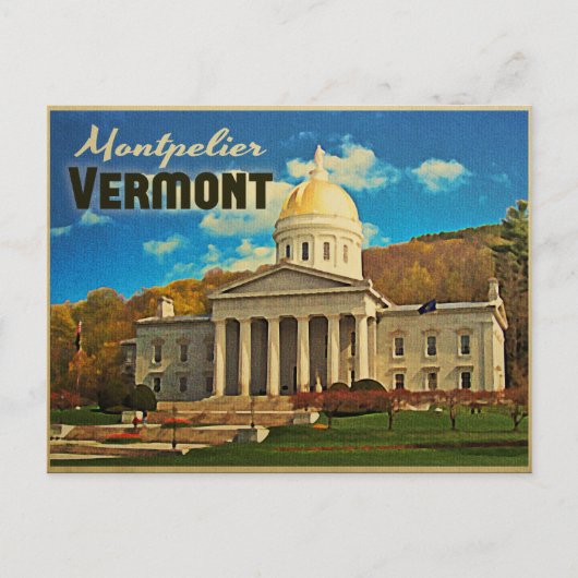 Montpelier Vermont Briefkaart (Voorkant)