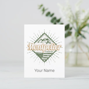 Montpelier Vermont City Verenigde Staten  Verenigd Feestdagenkaart