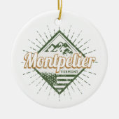 Montpelier Vermont City Verenigde Staten Verenigd Keramisch Ornament (Voorkant)