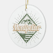 Montpelier Vermont City Verenigde Staten Verenigd Keramisch Ornament (Links)
