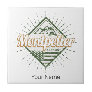 Montpelier Vermont City Verenigde Staten Verenigd Tegeltje