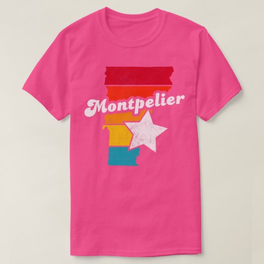 Montpelier Vermont  Distress Souvenir 2 T-shirt (Design voorkant)