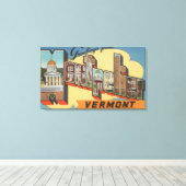 Montpelier, Vermont - Grote Letter-scènes Canvas Afdruk (Insitu (Houten vloer))