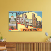 Montpelier, Vermont - Grote Letter-scènes Canvas Afdruk (Insitu (Woonkamer))