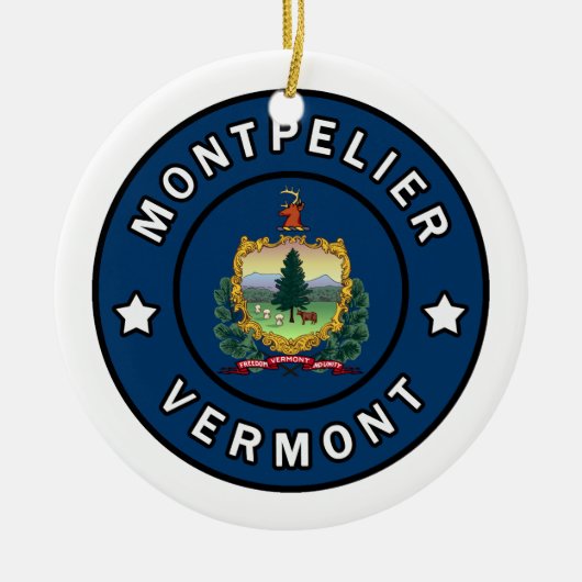 Montpelier Vermont Keramisch Ornament (Voorkant)
