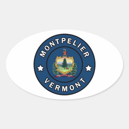 Montpelier Vermont Ovale Sticker (Voorkant)