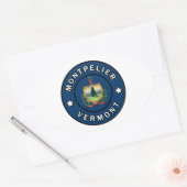 Montpelier Vermont Ovale Sticker (Envelop)