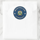 Montpelier Vermont Ovale Sticker (Tas)