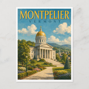 Montpelier Vermont State House GeoSaga Briefkaart