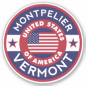 MONTPELIER, Vermont Sticker (Voorkant)