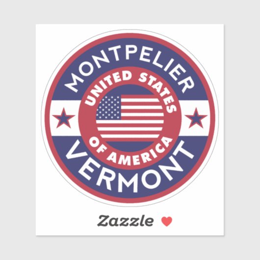 MONTPELIER, Vermont Sticker (Vel)