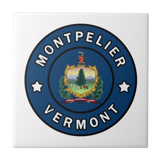 Montpelier Vermont Tegeltje (Voorkant)