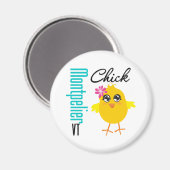 Montpelier VT Chick Magneet (Voorkant / Achterkant)