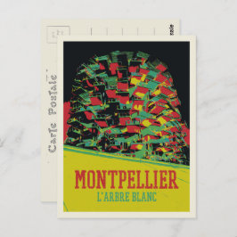 Montpellier Arbre blanc illustratie Frankrijk Briefkaart