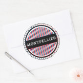 Montpellier City Pride Embleem – Franse identiteit Ronde Sticker (Envelop)
