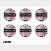Montpellier City Pride Embleem – Franse identiteit Ronde Sticker (Vel)