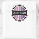 Montpellier City Pride Embleem – Franse identiteit Ronde Sticker (Tas)