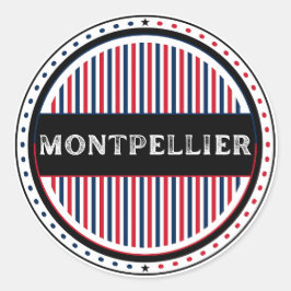 Montpellier City Pride Emblem – French Identity Ronde Sticker